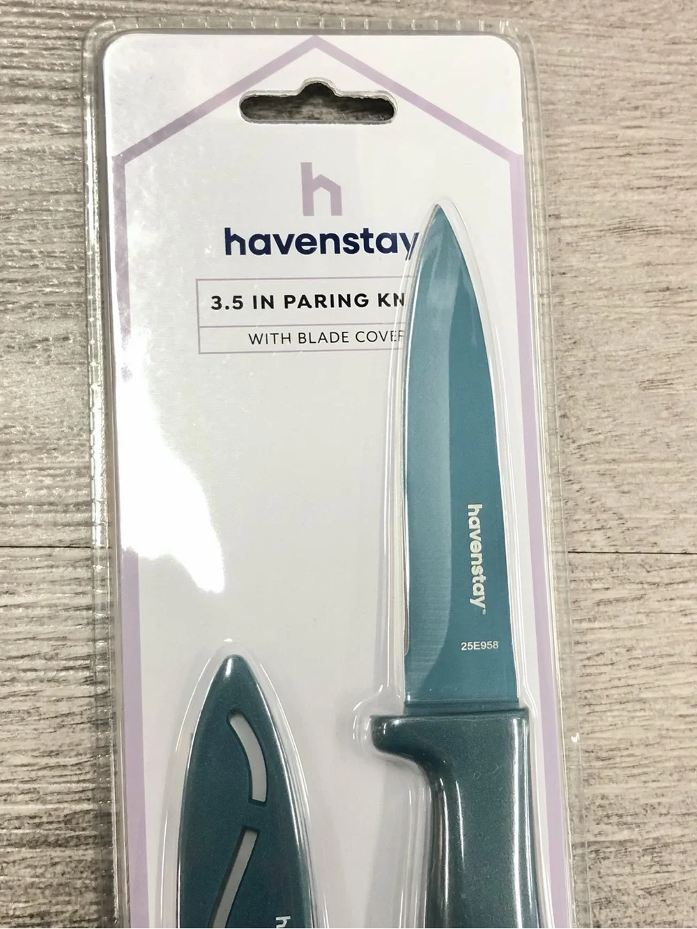 🥑$6🥑 NEW HAVENSTAY 3.5 inch Paring Knife with Blade Cover Teal
